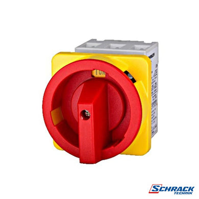 Emerg.-Stop Main Switch 3P, 4 hole Mounting, 40A, 16kWPower & Electrical SuppliesSchrack - Industrial Range