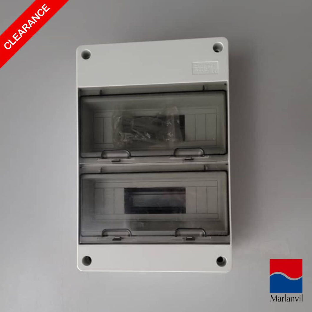 Surface mount DB 375X250x140mm 12/24 modules IP65