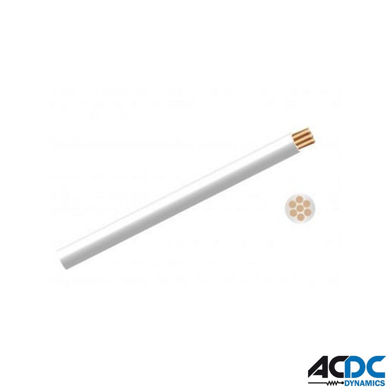 1.0mm White GP Wire /100mPower & Electrical SuppliesAC/DCA-W100 WH