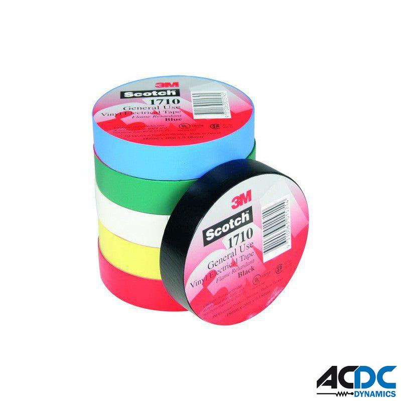 1710 Black General Purpose PVC Elec Tape 0.18mm ThickPower & Electrical SuppliesAC/DCA-3M-74712