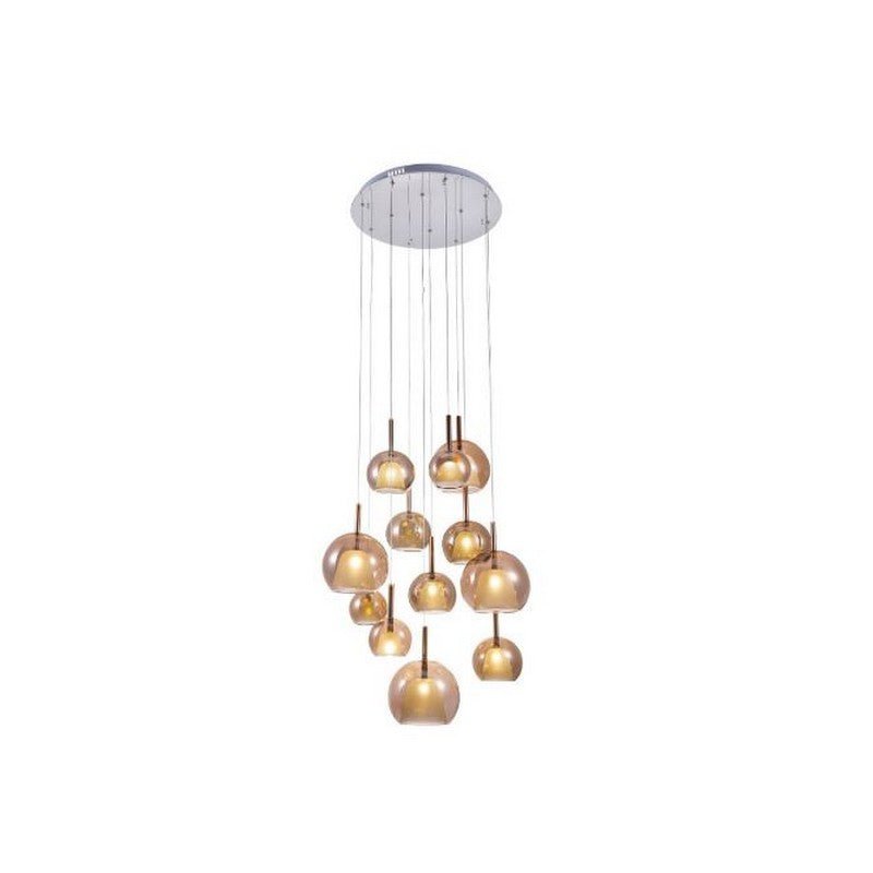 230V 12X20W G4 Pendant Glass And Rose GoldPower & Electrical SuppliesAC/DCA-8505-12P