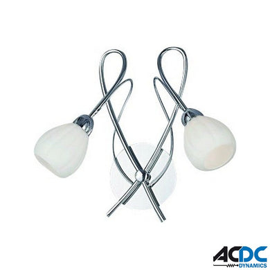 230V Decorative Wall Lamp Fitting 2x40W E14 IncludedPower & Electrical SuppliesAC/DCA-MW09050-2CR