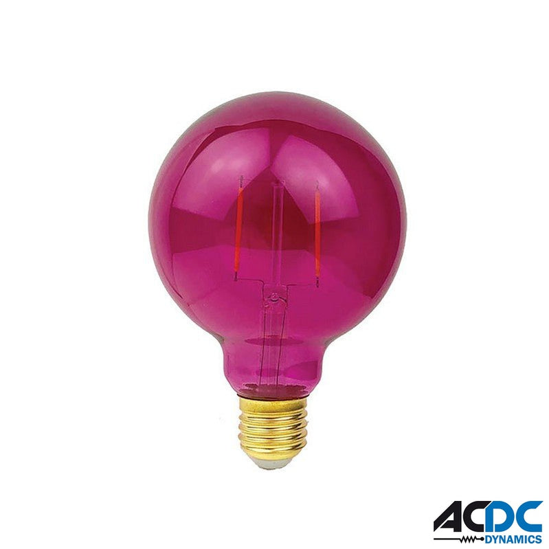 230VAC 2W G95 Transparent Purple LED Lamp Dimmable E27Power & Electrical SuppliesAC/DCA-G95-2W-P