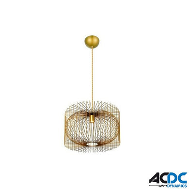 230VAC 40W 1XE27 Pendant Gold Wire 350 DiameterPower & Electrical SuppliesAC/DCA-V29303