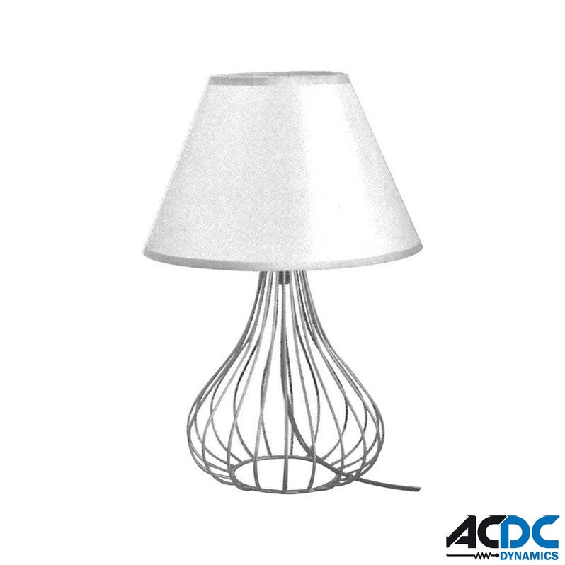 230VAC 40W 1XE27 Table Lamp And Shade WhitePower & Electrical SuppliesAC/DCA-V35172-W