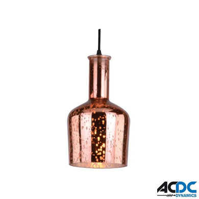 230VAC 60W 1XE27 Pendant Glass/ Copper 170mm DiameterPower & Electrical SuppliesAC/DC40975-1