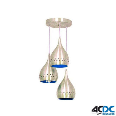 3 Tier Alum. Pendant Light Fitting - Blue Inner Coating - 11Power & Electrical SuppliesAC/DCFY-MD-3004-3-BL