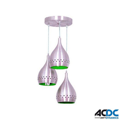 3 Tier Alum. Pendant Light Fitting - Green Inner Coating 11Power & Electrical SuppliesAC/DCFY-MD-3004-3-GN