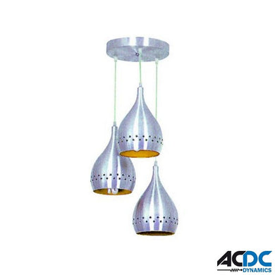 3 Tier Alum. Pendant Light Fitting - Orange Inner Coating -Power & Electrical SuppliesAC/DCFY-MD-3004-3-O