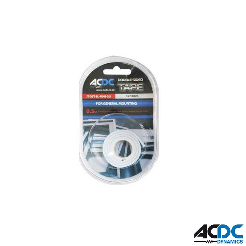 3mmX18mmX1M Double-Sided Tape (Pre- Packs)Power & Electrical SuppliesAC/DCA-JT-DST-BL-MN8-1