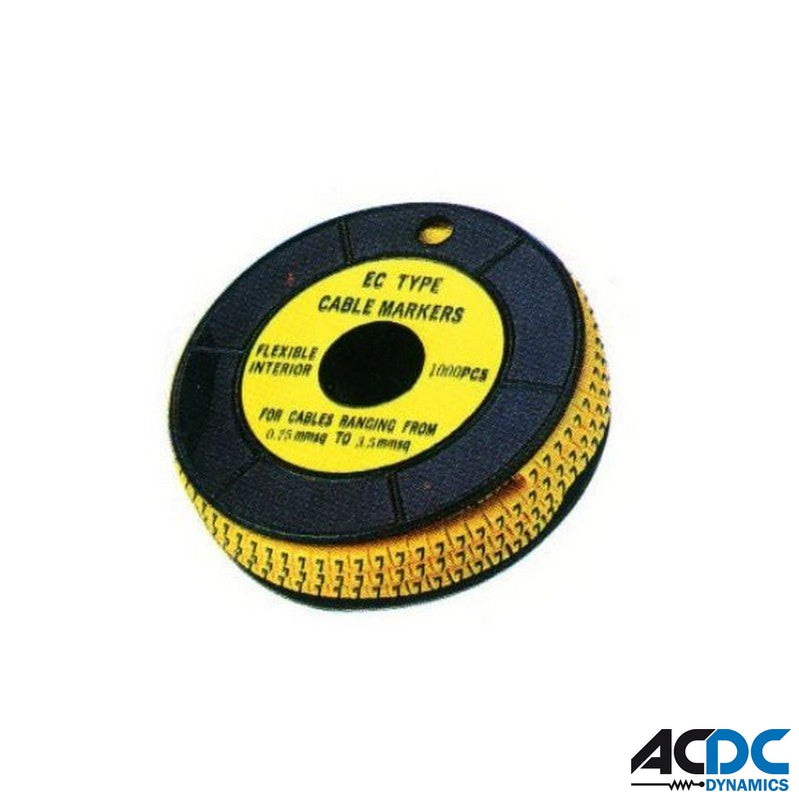 5 Yellow Cable Marker Wire for Size 2.5-4 /1000Power & Electrical SuppliesAC/DCA-EC1-5