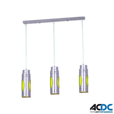 Bar Cord 3 Tier Pendant Light Fitting - Yellow Inner CoatingPower & Electrical SuppliesAC/DCFY-MD-3003-3A-Y