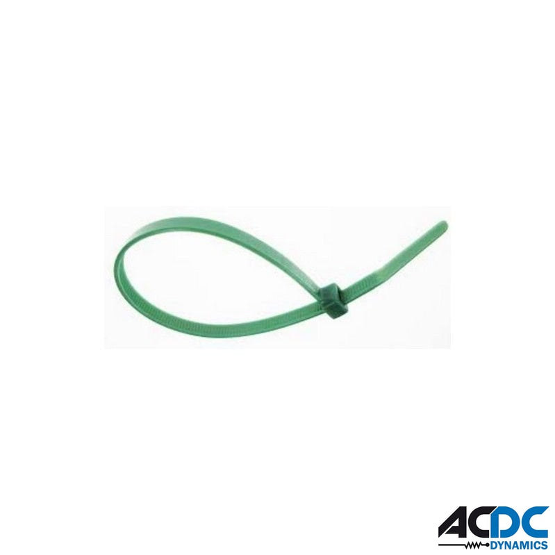 Cable Ties 150L x 3.5W UV Green /100Power & Electrical SuppliesAC/DCA-GT150-GN