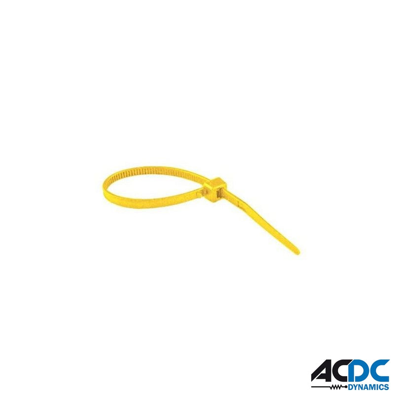 Cable Ties 150L x 3.5W UV Yellow /100Power & Electrical SuppliesAC/DCA-GT150-Y