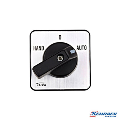 Change Over Switch, 4 hole Mounting, 2P, 20A, Hand-0-AutoPower & Electrical SuppliesSchrack - Industrial Range