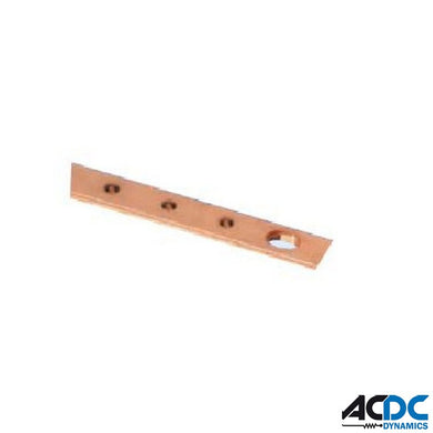 Copper Busbar12x4x1000L Plated and Thr. M5 18mm PitchPower & Electrical SuppliesAC/DCA-BFC-124/1M