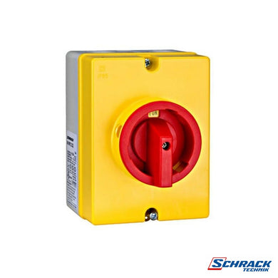 Emerg.-Stop Main Switch 3P, 20A, 5.5kW, IP65Power & Electrical SuppliesSchrack - Industrial Range