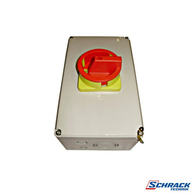 Emerg.-Stop Main Switch 3P, 63A, 22kW, IP65Power & Electrical SuppliesSchrack - Industrial Range