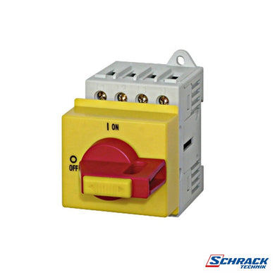 Emerg.-Stop Main Switch 3P, Modular, 63A, 22kWPower & Electrical SuppliesSchrack - Industrial Range