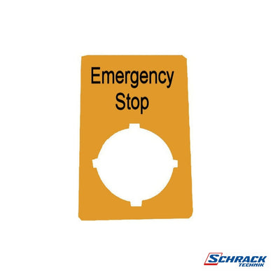Emergency Stop label, 33x50mmPower & Electrical SuppliesSchrack - Industrial RangeMM216472--