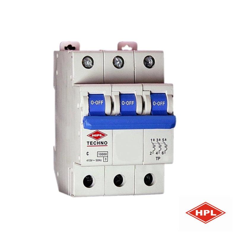Miniature Circuit Breaker (HPL) 3 Pole 6KA Type C 32APower & Electrical SuppliesHPL