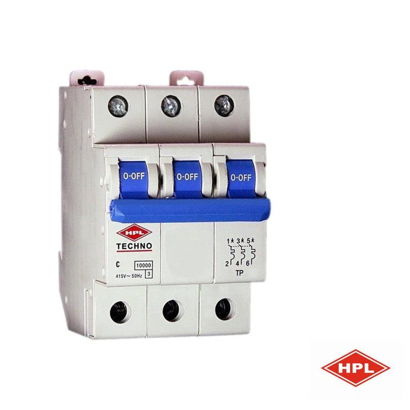 Miniature Circuit Breaker (HPL) 3 Pole 6KA Type C 40APower & Electrical SuppliesHPL