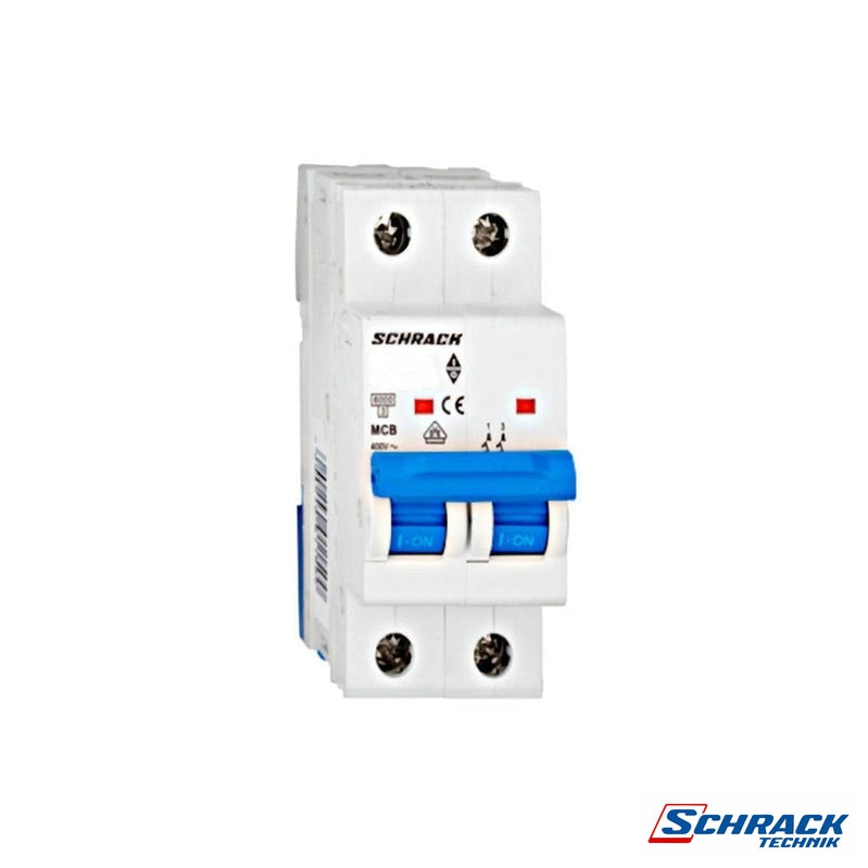 Miniature Circuit Breaker (MCB) Amparo 6kA, C 10A, 2-PolePower & Electrical SuppliesSchrack - Commercial RangeAM617210--