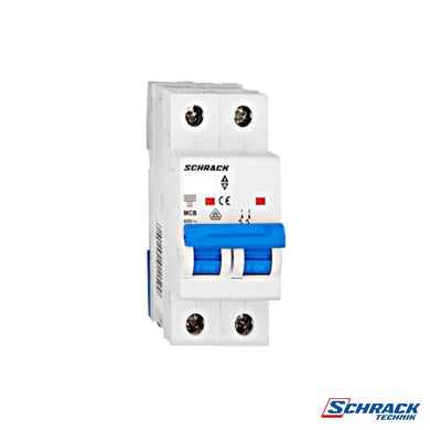 Miniature Circuit Breaker (MCB) Amparo 6kA, C 16A, 2-PolePower & Electrical SuppliesSchrack - Commercial RangeAM617216--