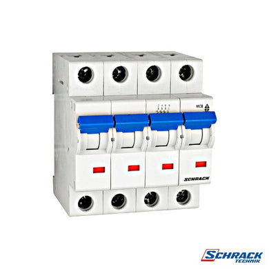 Miniature Circuit Breaker (MCB) C, 16A, 3+N, 40° C, 6kAPower & Electrical SuppliesSchrack - Industrial RangeBM617816ME