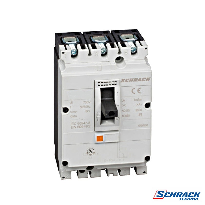 Moulded Case Circuit Breaker Type A, 3-Pole, 36kA, 100A BTPower & Electrical SuppliesSchrack - Commercial RangeMZ110431B-
