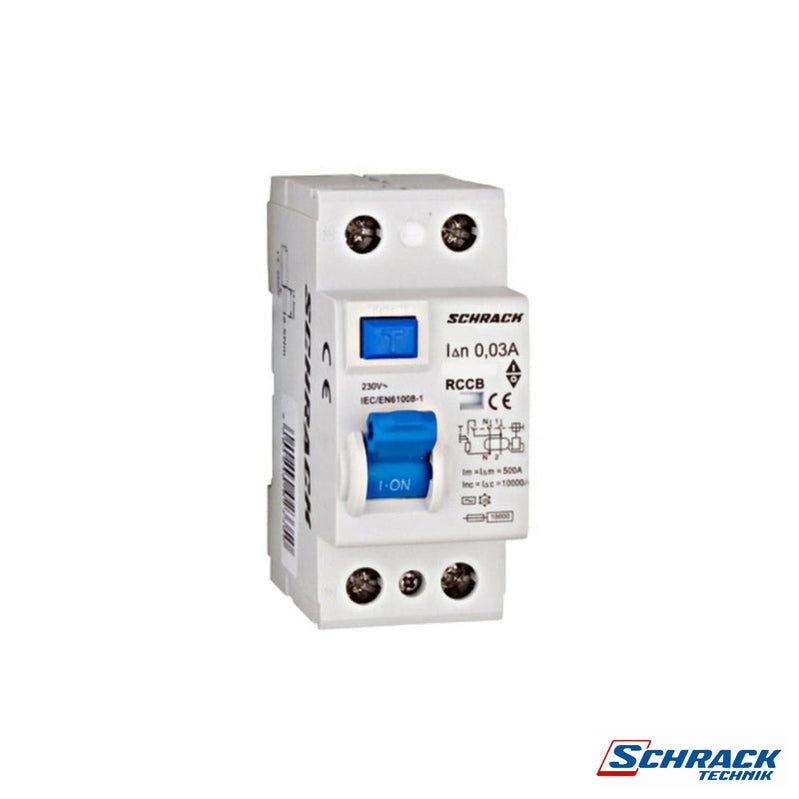 Residual Current Circuit Breaker 10kA, 25A, 2-Pole, 30mAPower & Electrical SuppliesSchrack - Commercial RangeAR002203--