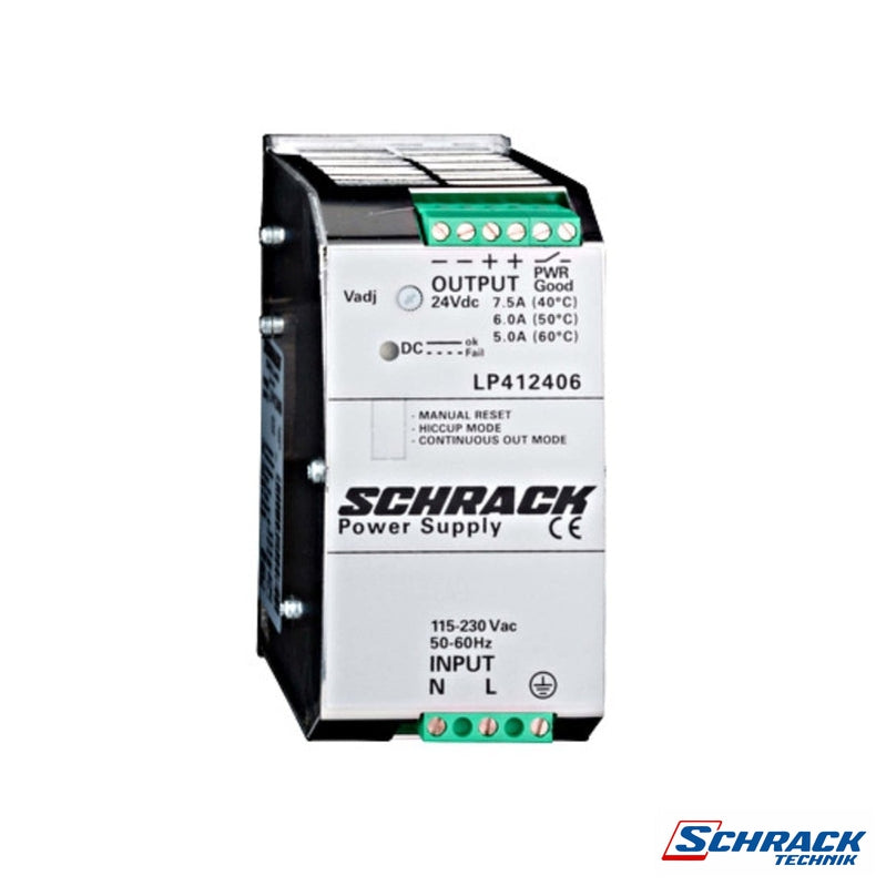 Single-Phase Power Supply Pulsing 230VAC/24VDC, 6A at 50°CPower & Electrical SuppliesSchrack