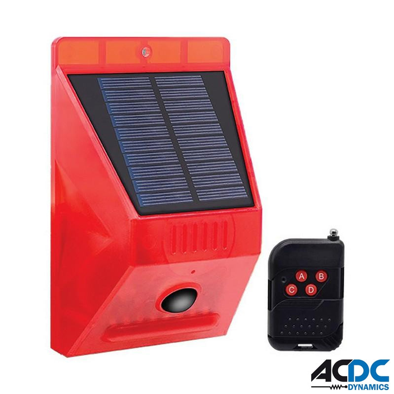 SOLAR ALARM AND LED FLASHER WITH 129DB SIRENPower & Electrical SuppliesAC/DC